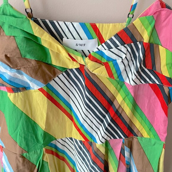 NWT! SWF Fitted Balloon Cotton Mini Dress - La Fiesta Multicolor - Bubble Hem 🔮 - Picture 5 of 9